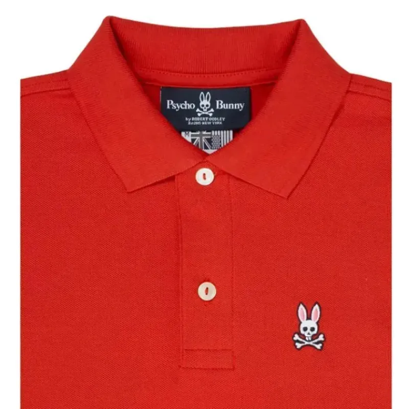 psycho_bunny_kids__polo_c_SKU2KBYwCws_1.webp Psycho Bunny Kids - Polo Clássico, Vermelho Brilhante Hot