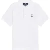 Psycho Bunny Kids - Polo Clássico, Branco Fashion