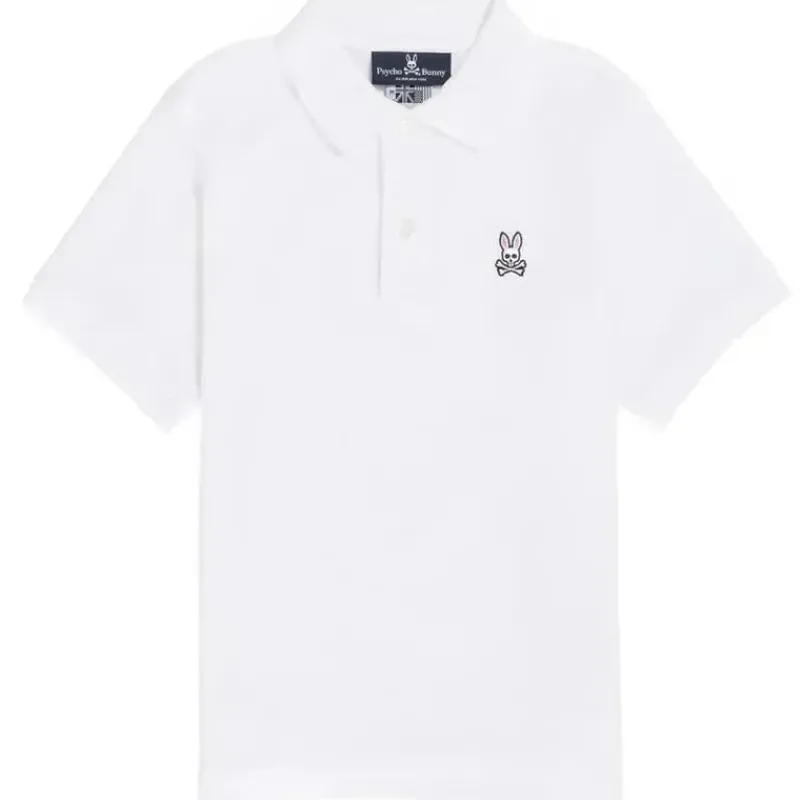 psycho_bunny_kids__polo_c_SKUZTSCfMl4_0.webp Psycho Bunny Kids - Polo Clássico, Branco Fashion