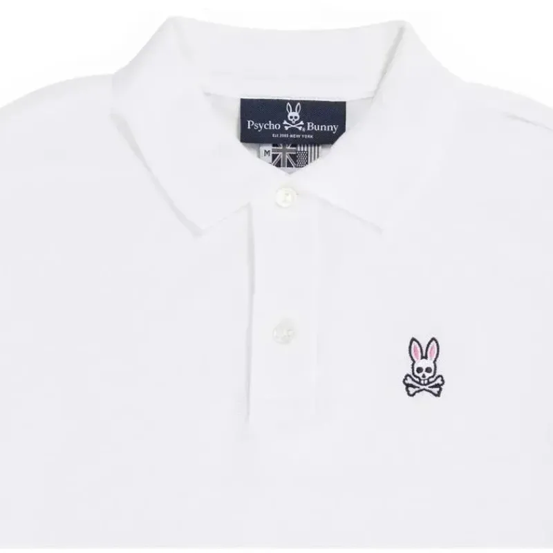 psycho_bunny_kids__polo_c_SKUZTSCfMl4_1.webp Psycho Bunny Kids - Polo Clássico, Branco Fashion