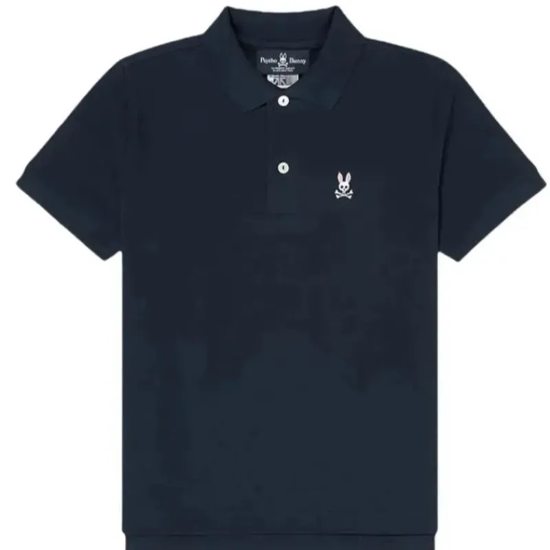 psycho_bunny_kids__polo_c_SKUkqztXNBv_0.webp Psycho Bunny Kids - Polo Clássico, Azul Marinho Discount