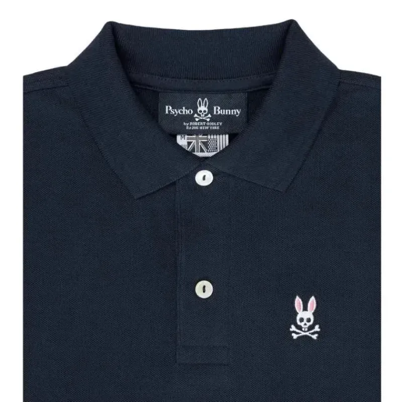 psycho_bunny_kids__polo_c_SKUkqztXNBv_1.webp Psycho Bunny Kids - Polo Clássico, Azul Marinho Discount