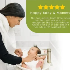 Puj - Banheira, banheira de bebê macia e dobrável, assento de banho para bebê na pia, cinza Fashion