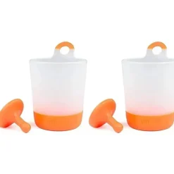 Puj Phillup - Pacote de 2 copos para crianças penduradas, tangerina Hot
