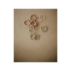 Mushie Pulseiras Silicone Pérola Mordedor Linho/Peônia/Rosa Pálido Best
