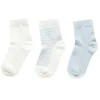 Pure Baby - Conjunto de meias orgânicas 3Pk para bebê menino, pacote azul claro Clearance