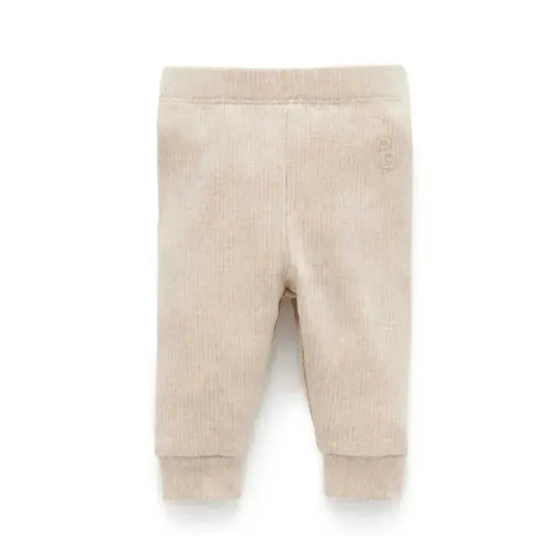 pure_baby__leggings_canel_SKUjlMKNUDC_0.webp Pure Baby - Leggings caneladas neutras para bebês, Biscuit Melange Discount