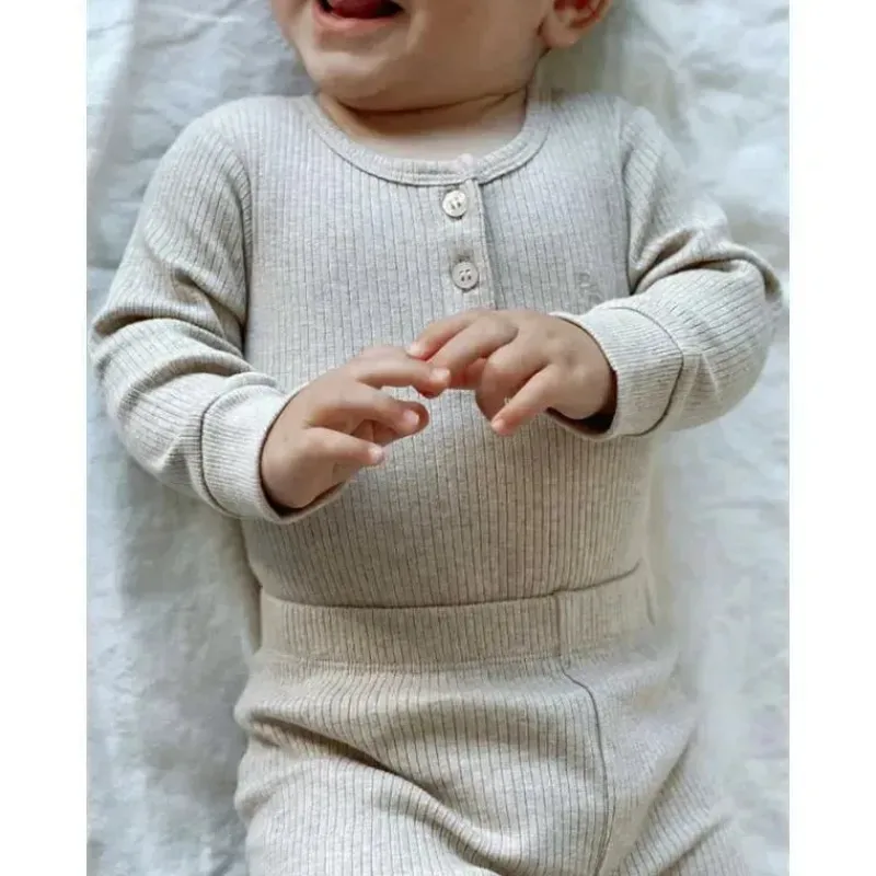 pure_baby__leggings_canel_SKUjlMKNUDC_1.webp Pure Baby - Leggings caneladas neutras para bebês, Biscuit Melange Discount