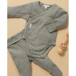 Pure Baby - Leggings de bico fino neutras para bebês, melange fumê Online