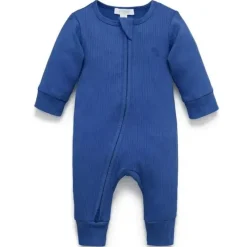 Pure Baby - Macacão com zíper canelado para bebê menino, cascata New