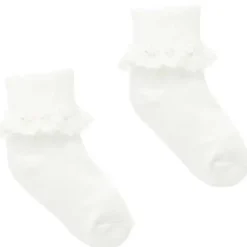 Pure Baby - Meia de renda branca para bebé menina Hot