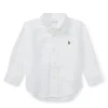 Ralph Lauren - Camisa The Iconic Baby Oxford de manga comprida, 18M, branca New