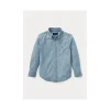 Ralph Lauren - Camisola manga comprida Chambray - Azul Claro 2T Fashion