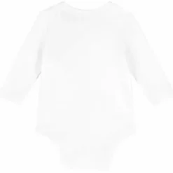 Ralph Lauren Baby - Body de manga comprida com gola redonda, branco Fashion