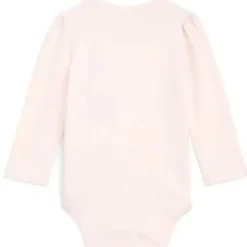 Ralph Lauren Baby - Body feminino de manga comprida com gola redonda, rosa delicado Hot