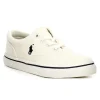 Ralph Lauren Baby - Boy Vulcanized Keaton Cream Canvas W/ Navy New
