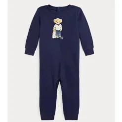 Ralph Lauren Baby - Chinelo Cinza Linho Americano Urso Clearance