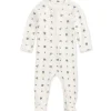 Ralph Lauren Baby - Long-Sleeve Cotton Interlock Novelty Bear Printed Zip Coverall Clearance