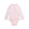 Ralph Lauren Baby - Maiô de guingão com babados de peça única para meninas Online