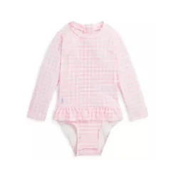 Ralph Lauren Baby - Maiô de guingão com babados de peça única para meninas Online