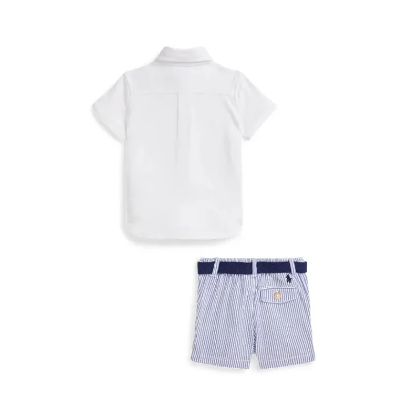 ralph_lauren_baby__pk_sho_SKUjEaGgTVY_1.webp Ralph Lauren Baby - 3Pk Short-Sleeve Interlock Sport Shirt With Belt And Seersucker Short Fashion