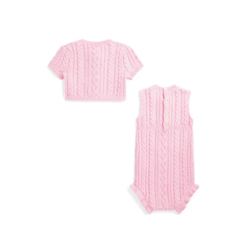 ralph_lauren_baby__pk_sle_SKUU8Qm1WOP_1.webp Ralph Lauren Baby - 2Pk Sleeveless Cotton Sweater Shortall With Matching Cardigan, Pink Clearance