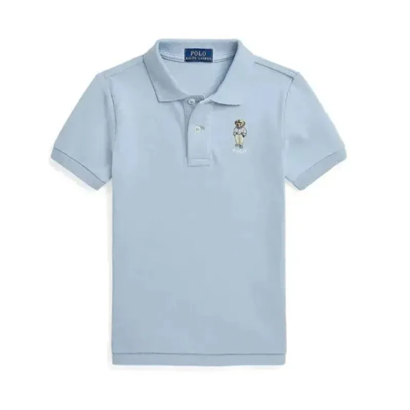 ralph_lauren_baby__polo_g_SKUTXf7Pa6B_0.webp Ralph Lauren Baby - Polo gráfico de malha básica de manga curta Novelty Bear, azul Hmngway Bear Best