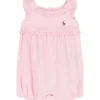 Ralph Lauren Baby - Shortall sem mangas Oxford Mesh Bubble, Rosa Carmel Discount