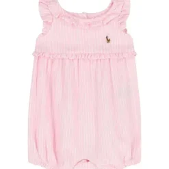 Ralph Lauren Baby - Shortall sem mangas Oxford Mesh Bubble, Rosa Carmel Discount