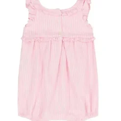 Ralph Lauren Baby - Shortall sem mangas Oxford Mesh Bubble, Rosa Carmel Discount