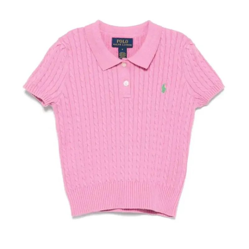 ralph_lauren_baby__shorts_SKUlQXemkQy_0.webp Ralph Lauren Baby - Short-Sleeve Combed Cotton Mini Cable Knit Polo, Pink/Green Hot