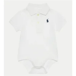 Ralph Lauren Baby - Short-Sleeve Basic Mesh Polo Bodysuit, White Hot