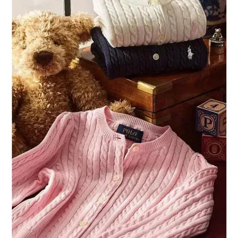 ralph_lauren_baby__suter__SKUPflCXbxQ_2.webp Ralph Lauren Baby – Suéter Cardigan de malha de caxemira de manga comprida rosa Clearance