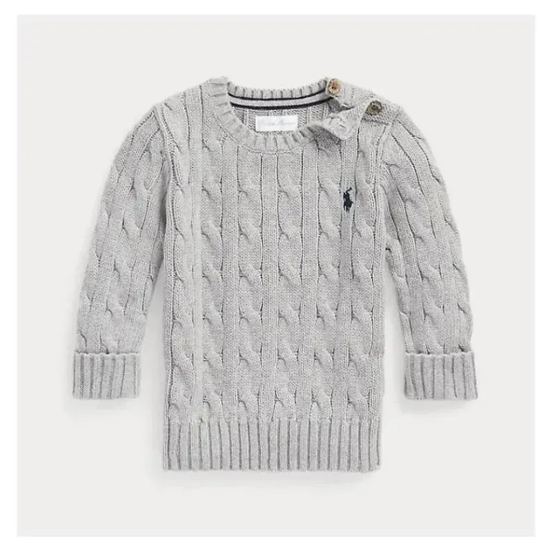 ralph_lauren_baby__suter__SKUQUUn8vpe_0.webp Ralph Lauren Baby – Suéter de manga comprida de algodão com gola redonda Clearance