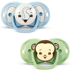 Raz Baby Razbaby - Keep It Kleen Chupeta 2Pk, Elephant & Monkey Outlet
