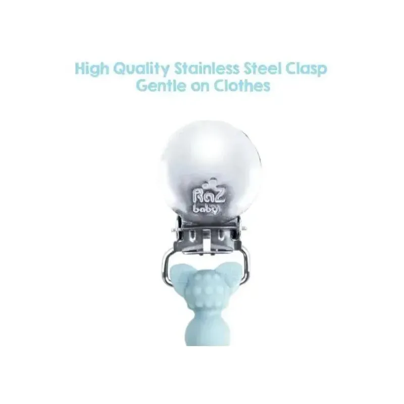razbaby__razzies_silicone_SKUMesfNIYS_2.webp Raz Baby Razbaby - Razzies Silicone Paci/Suporte de Mordente 2Pk, Azul e Cinza Hot