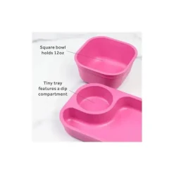 Re Play - Conjunto de jantar minúsculo 5Pk Suprimentos de alimentação para bebês e crianças pequenas, rosa brilhante Best
