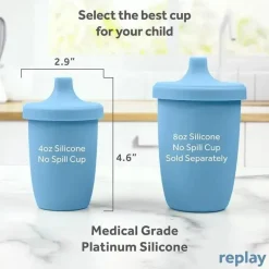 Re Play - Copo com canudinho de silicone sustentável de 8 onças para crianças, jeans Sale
