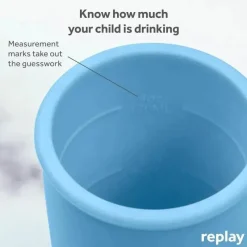 Re Play - Copo com canudinho de silicone sustentável de 8 onças para crianças, jeans Sale