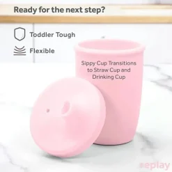Re Play - Copo com canudinho de silicone sustentável de 8 onças para crianças, rosa gelo Outlet