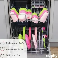 Re Play - Copos reutilizáveis ​​à prova de derramamento de 10 onças para crianças, rosa gelo Online