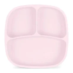 Re Play - Placa dividida por sucção de silicone, rosa gelo New