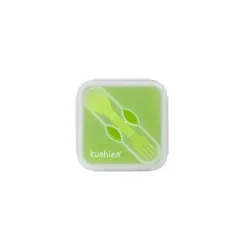 Kushies Baby Recipiente de silicone Kushies Silibox, quadrado cítrico | Recipiente de armazenamento de comida para bebê Outlet