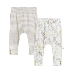 Just Born Recém Nascido - Calça Neutra Bebê 2Pk, Folhagem Neutra Hot