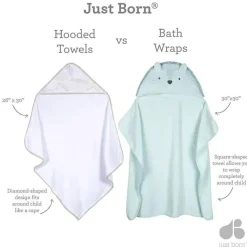 Just Born Recém nascido - toalha de banho infantil com capuz para bebês, leão Clearance