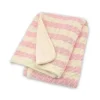 Just Born Recém-nascido - cobertor de malha de cabo listrado, rosa suave/branco Outlet