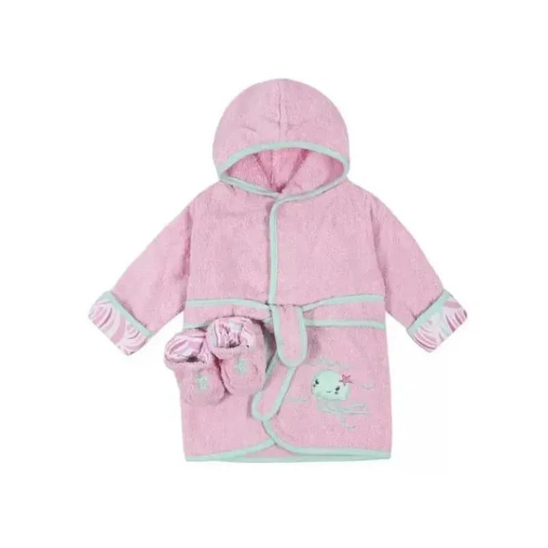 recmnascido__conjunto_de__SKUvyJ7vIKK_0.webp Just Born Recém-nascido - conjunto de roupão de banho, rosa empoeirado Clearance