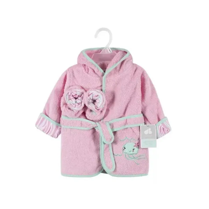 recmnascido__conjunto_de__SKUvyJ7vIKK_1.webp Just Born Recém-nascido - conjunto de roupão de banho, rosa empoeirado Clearance