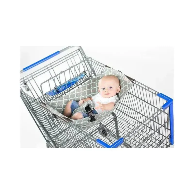 rede_binxy_baby_carrinho__SKUj10T1FzH_2.webp Binxy Baby Rede Carrinho de Compras, Cinza e Aqua Quatrefoil Sale
