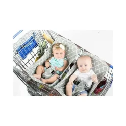 Binxy Baby Rede Carrinho de Compras, Cinza e Aqua Quatrefoil Sale